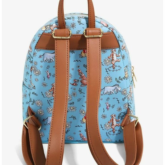 Loungefly Disney Winnie The Pooh Mini Backpack Characters Daisies Floral Bag - Picture 3 of 4
